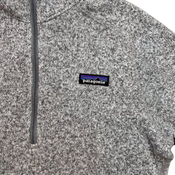 Patagonia Better Sweater 1/4 Quarter Zip Fleece Jacket Grey Women's Size Medium - Picture 8 of 12